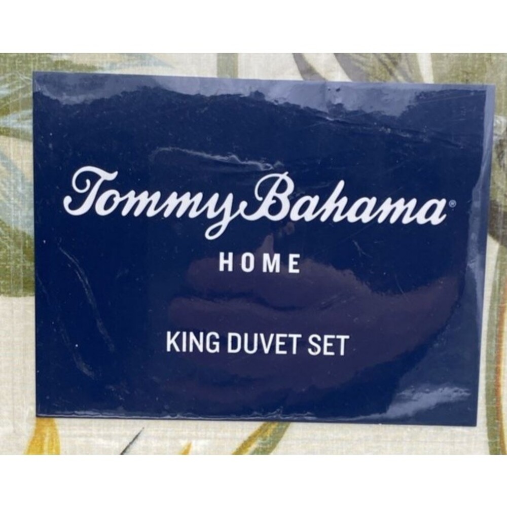Tommy Bahama Birds of Paradise King Duvet Set 3pc Ivory Tropical Floral NIP NEW - Picture 5 of 10